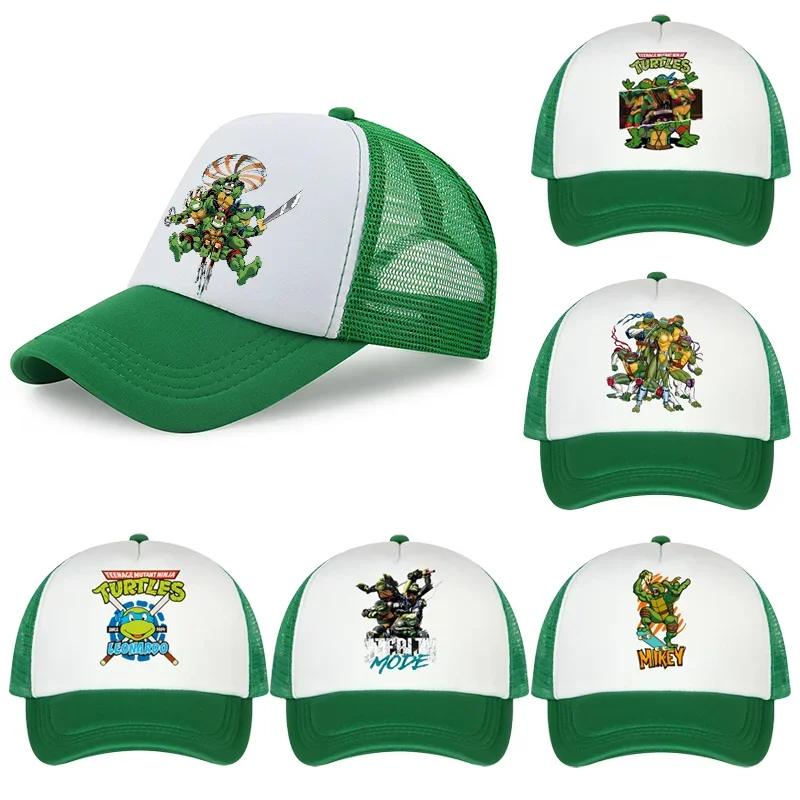 Gorra de béisbol de Tortugas Ninja mutantes adolescentes, sombreros bordados con estampado de dibujos animados de Anime, sombrero de lengua de pato, sombreros con visera para el sol, regalos