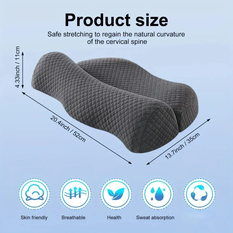 1 neck pillow with neck and shoulder support contour pillow, ergonomic corrective sleep pillow