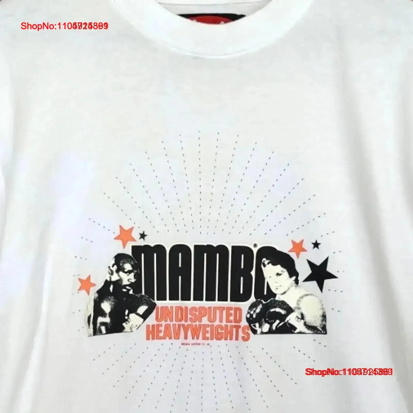 Vintage 90s MAMBO Undisputed Heavyweights Oversized T Shirt 1999 s Art Lennox Lewis VS Evander Holyfield Size Washed vintage