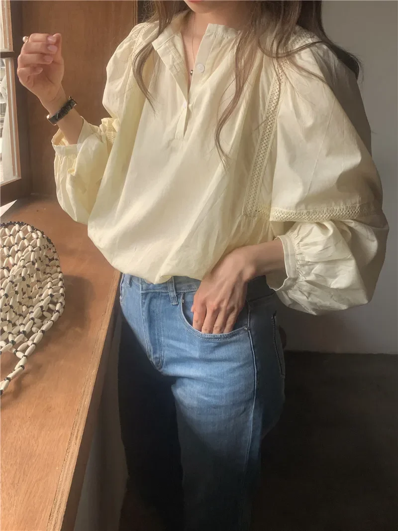 Summer Women Blouse Spring Shirt Female Woman Blouse Maxi Blusas Chiffon Casual Elegant Vintage Long Sleeve Oversize Loose White