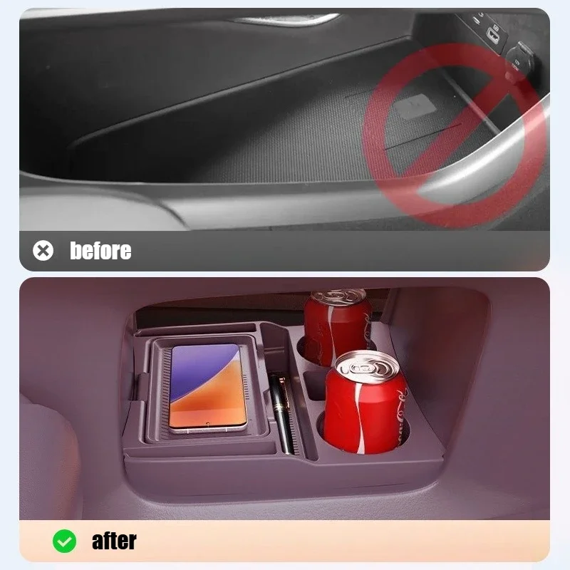 For DONGFENG Voyah Free+ 2025 2026 Edition Center Console Storage Box Car Central Lower Layer Tray Divider Organizer