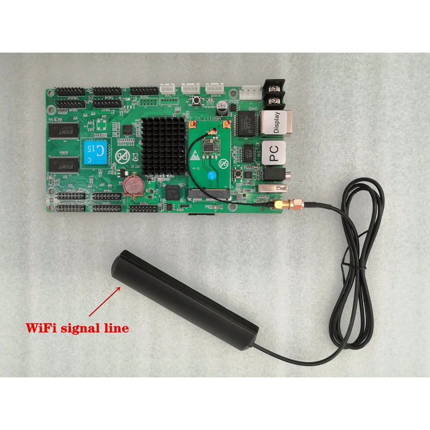 HD-C15/HD-C151C LED Display Control Card Asynchronous HD-C15 WIFI/LAN/USB HUB75 RGB 384x320 112x1024 Pixe Full Color Processorl