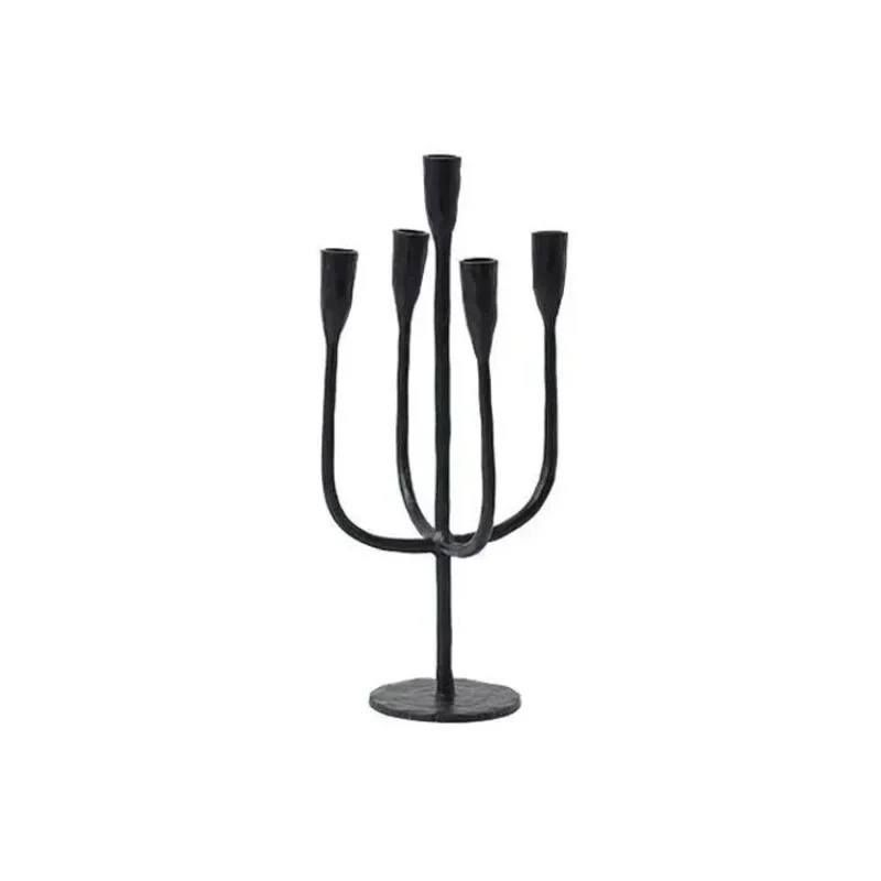 creative metal five-headed art candlestick home model room desktop soft decoration ornament