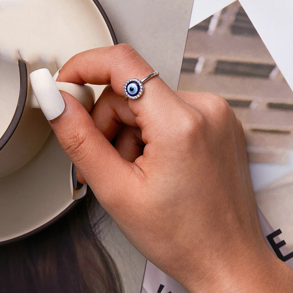 

Demon Eye Ring Women's Rings Evil Adjustable for Jewellery Open Accessories The