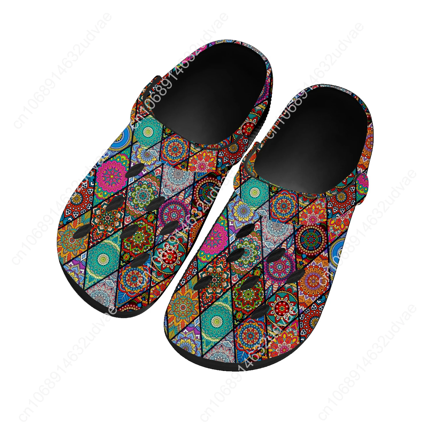 

Bohemia Mandala Geometric Sandals Women Teenager Home Fashion Water Shoe Garden Clog Breathable Comfort Beach Hole Slippers