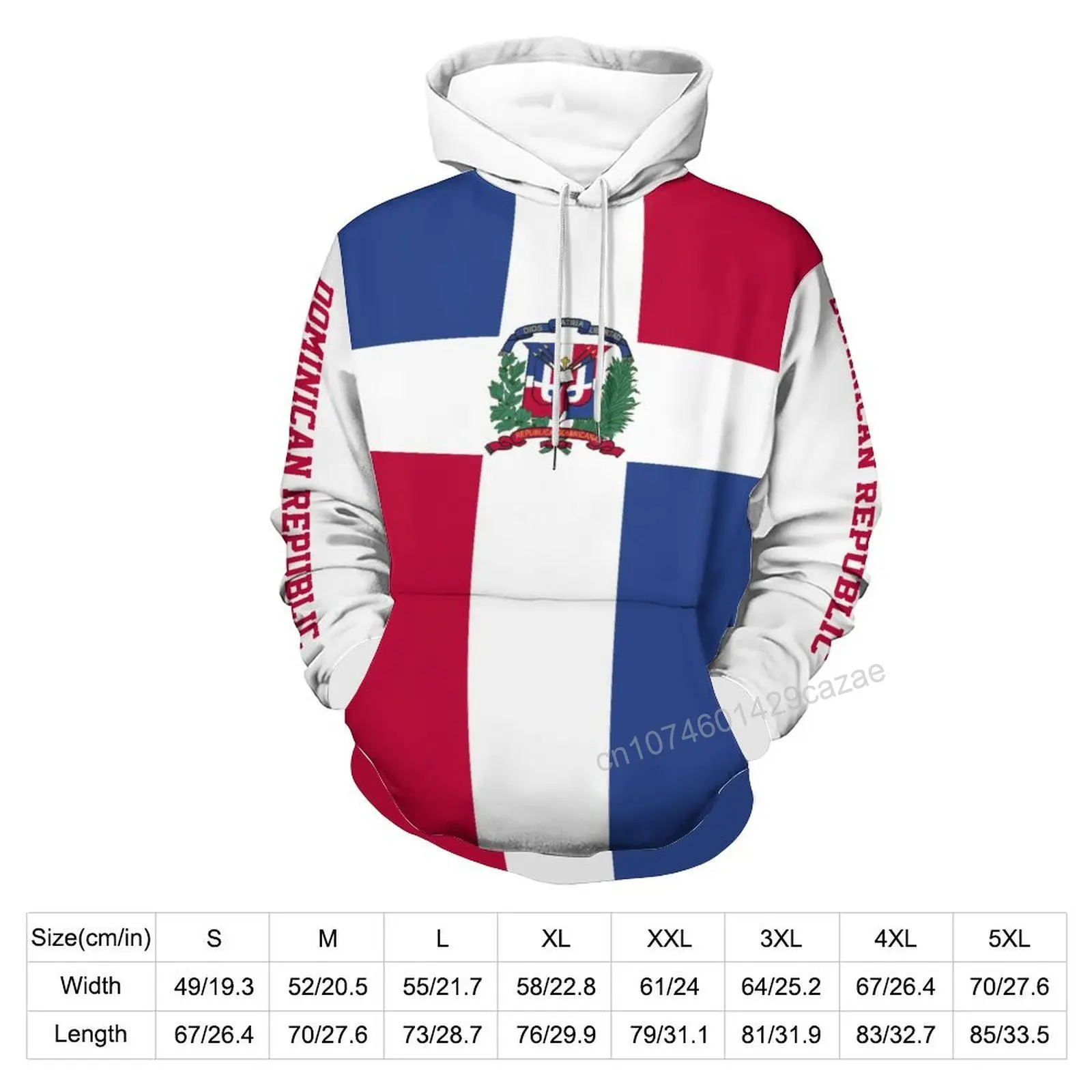 Dominican Republic Country Flag 3D Hoodie Polyester Cool Men Women Harajuku Sweatshirt Unisex Casual Pullover Hoodies