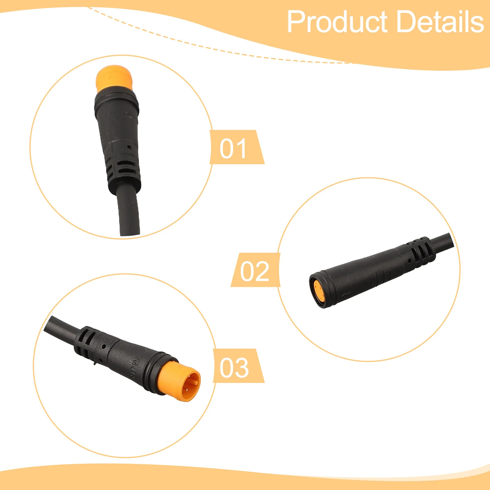 

Practical 3Pin Adapter Cable For EBike Brake Handle Power Off Cable Plastic Material Male To Female/Female To Male