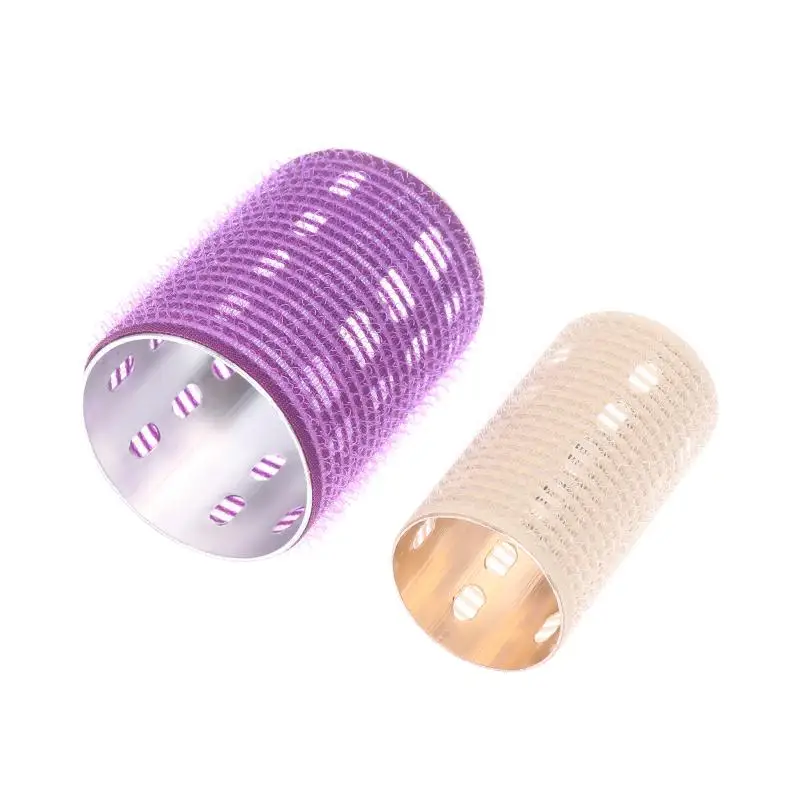 NEW Color Aluminum Core Self-Adhesive Hair Roll Pure Nylon Hook And Loop Roller Self Grip Styling Hot Thermal Volume Curler view 6