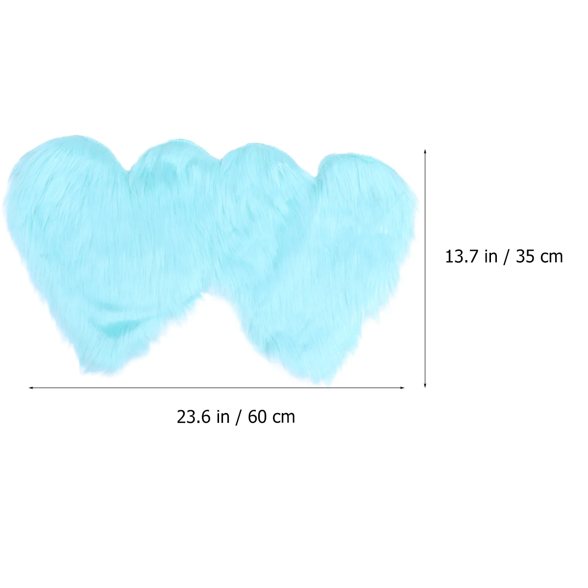 

Heart to Heart Shape Carpet Anti-Slip Doormat for Home Living Room Bathroom Non-Slip Absorbent Light Blue Fashion Sweet