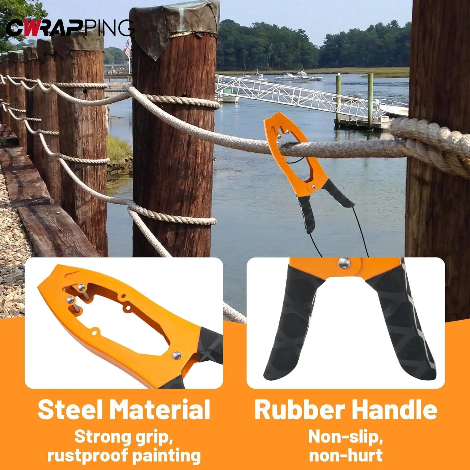 Portable Kayak Grip Anchor with Large Clamping Mouth Fishing Brush Gripper Stainless Steel Anchor Grip Kayaks Boards Accessories