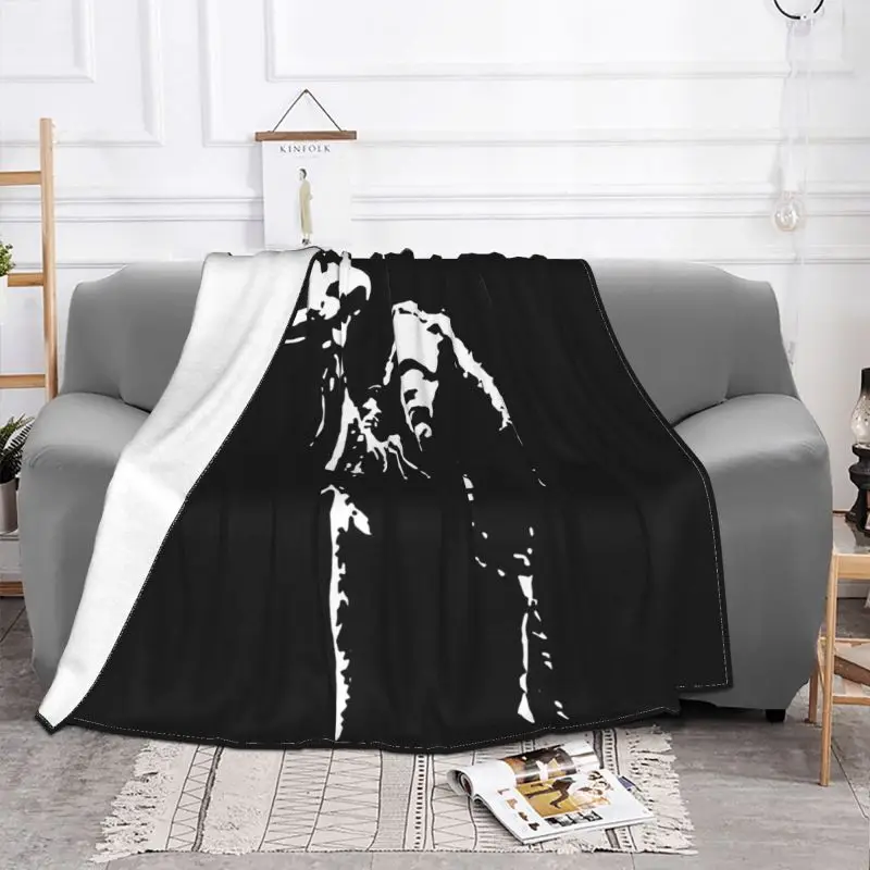 Ronnie James Dio Neon Knights Iconic Rock Blanket Warmth Classic Super Warm Faux Fur Mink Home Decotation