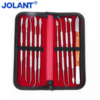 JOLANT 10pcs/Set Dental Sculpture Knife Dentistry Spatula Plaster Knife Stainless Steel Versatile Teeth Wax Carving Tool Set