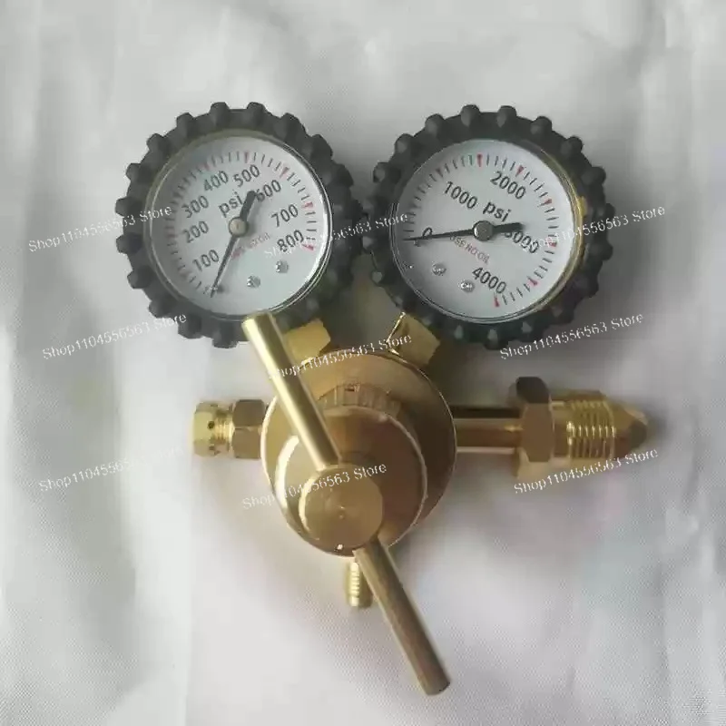 

CGA580 Upper Model Copper Nitrogen Regulator 1/4 Torch Inlet Outlet Professional Welding Gas Pressure Valve