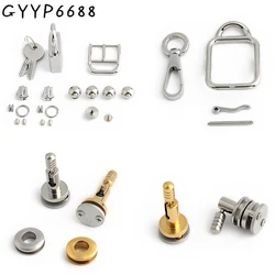 1/4/10Sets Gold,Silver Stainless Steel Metal Adjust Roller Pin Buckle For Handbags Bags Key Lock Decoration Rivets Accessories