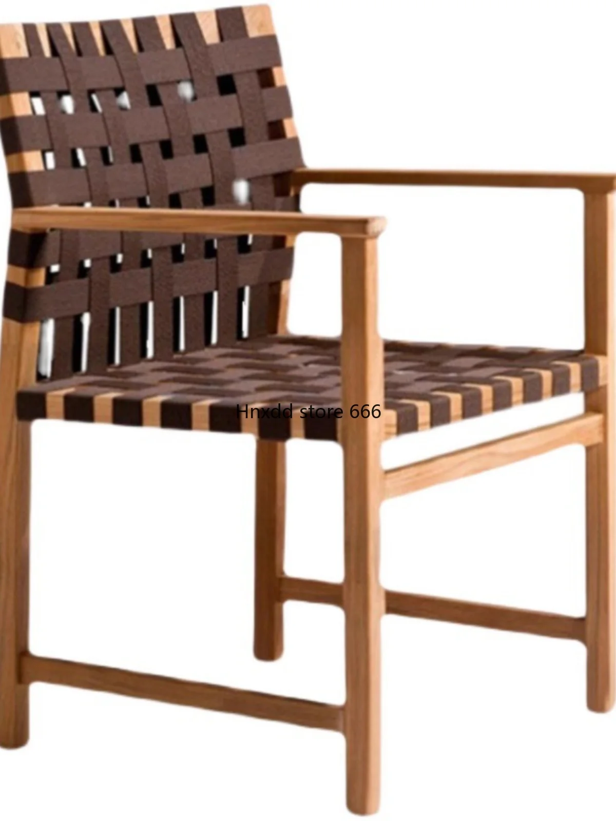 Solid wood table open-air balcony waterproof leisure rattan chair designer hotel furniture