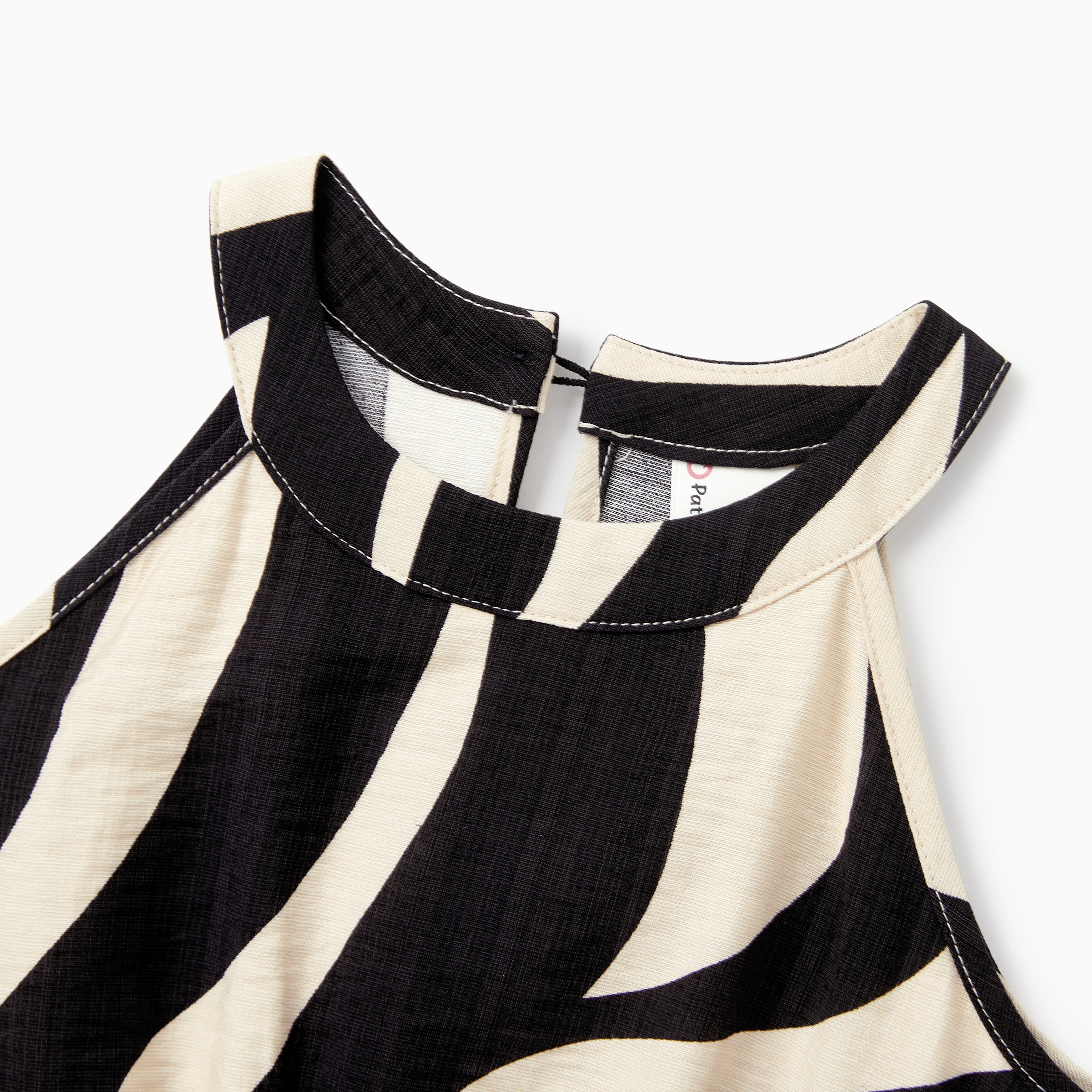 

PatPat Одинаковый комплект для всей семьи Повседневная рубашка в полоску с короткими рукавами или платье с бретелькой на бретельках