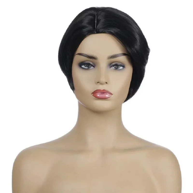 

New European and American Women's Short Straight Wig High-Temperature Fiber Synthetic Bob
