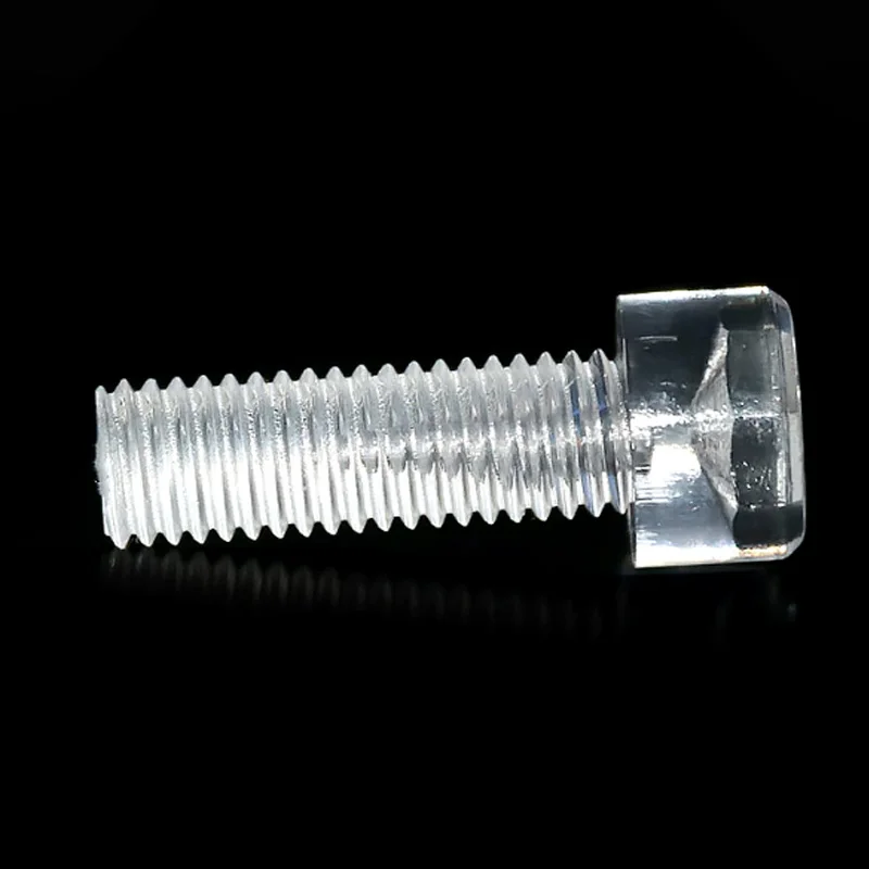 M3 M4 M5 M6 M8 M10 Transparent Acrylic PC Plastic Hexagon Allen Bolt Clear Hex Socket Head Cap Screw 10/20/50Pcs