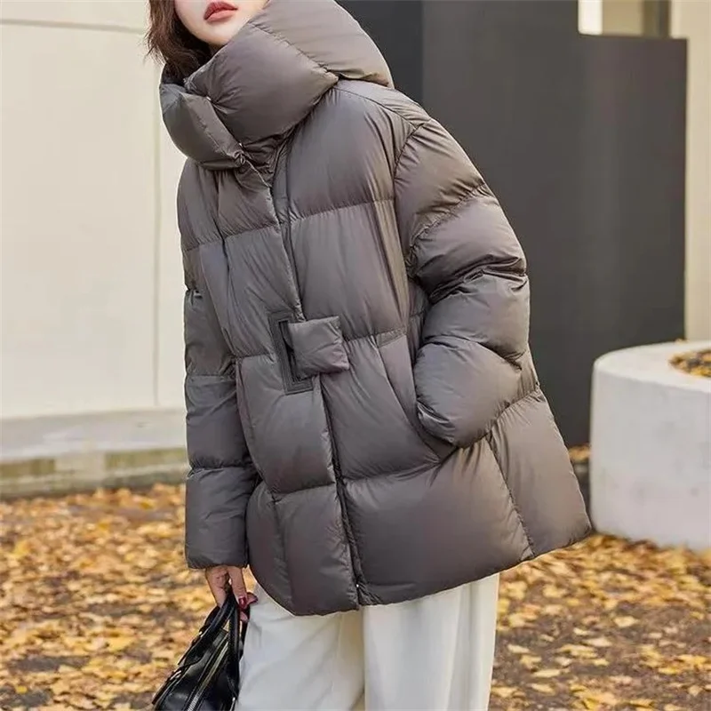 デザイン厚手綿入りコート2025冬新作ロングダウンジャケット女性用パーカー爆発的人気フード付きアウターウェアレディースファッションオーバーコート