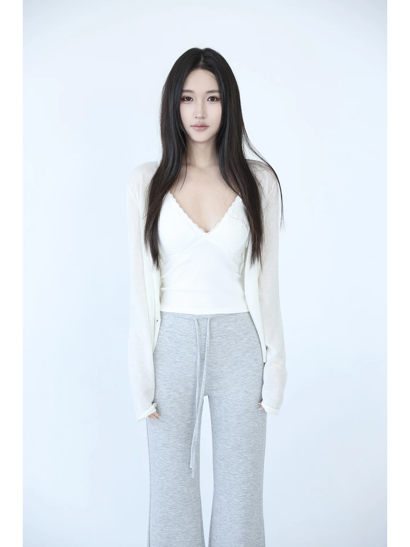 

Легкий шерстяной приталенный кардиган из полиэстера и акрила с длинными рукавами, приятный к телу, короткое пальто для женщин