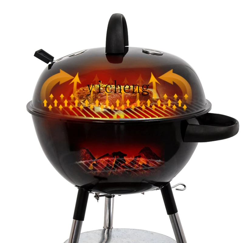 

XL Charcoal Oven Household Charcoal Grill round Barbecue Charcoal Grill Stove