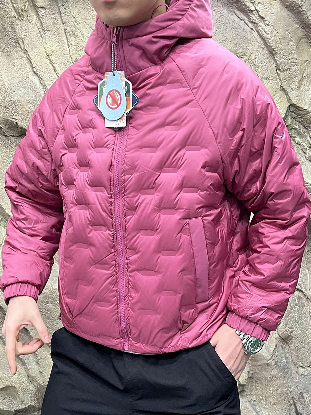 جايت مرتفع يمكن ارتداؤه على الوجهين للرجال والنساء في الهواء الطلق عازل للدفء في الشتاء Du down Thiened سحاب للإغلاق