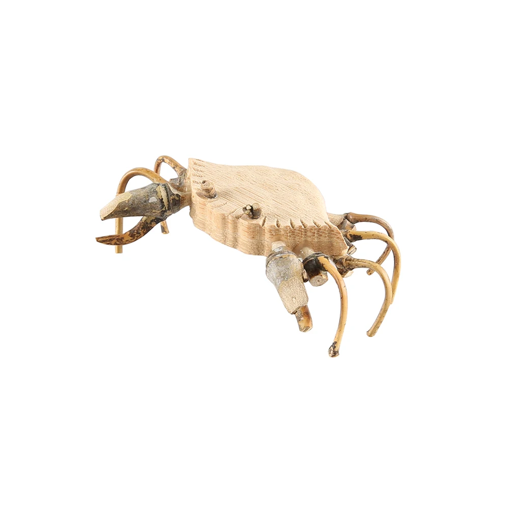 Real Bamboo Crab Handicrafts Children Birthday Gifts Small Animal Toddlers Preschool Montessori Education Kids Learning diy Toy