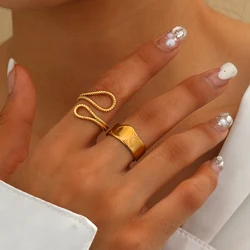 Stainless Steel Ring Classic Fashion Openwork Engraving Design Trendy Products Rings For Women Jewelry Party Gift Recommendation