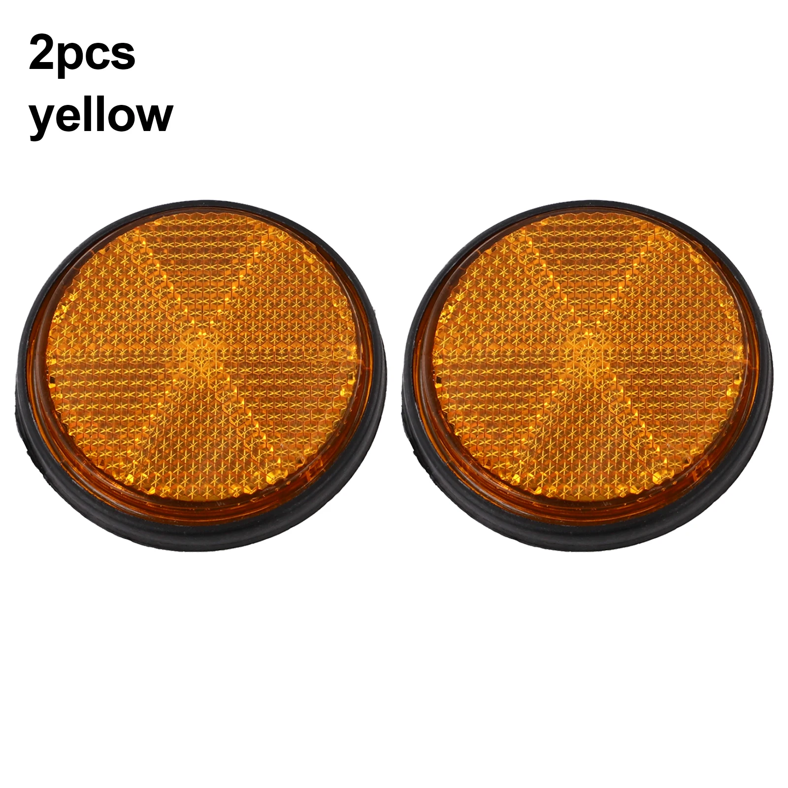 2pcs Circular Reflector Car Trucks Motorcycle Night Reflector Refraction Light Part M6,6cm Red, Yellow,white,blue,green Accessor