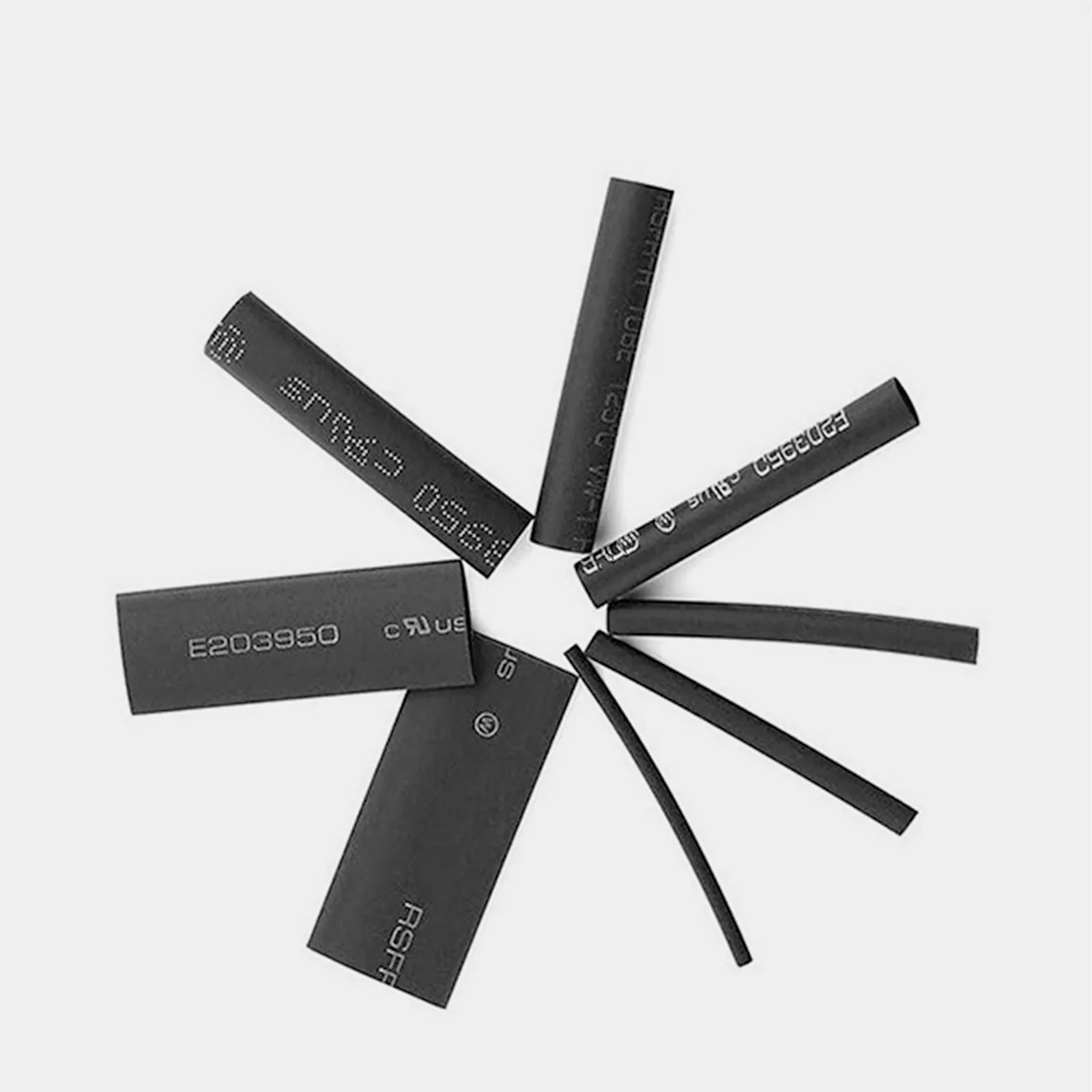 650Pcs Heat Shrink Tubing Black Easy Install Waterproof Shrink Tubes for Auto Repair Accessories Wire Maintenance Cable
