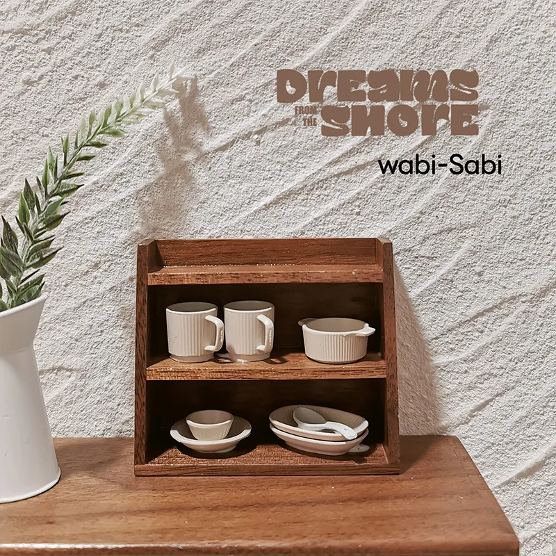 1:12 Miniature Dollhouse Model Home Storage Cabinet Diy Simulation Cabinet Doll House Accessorie Creative Micro-scene Decoration