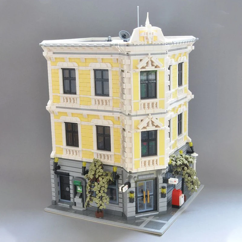 NEW 6431PCS City Hot Selling Street View Moc Modular Post Office model DIY creative ideas Child Toy birthdayGift Building blocks