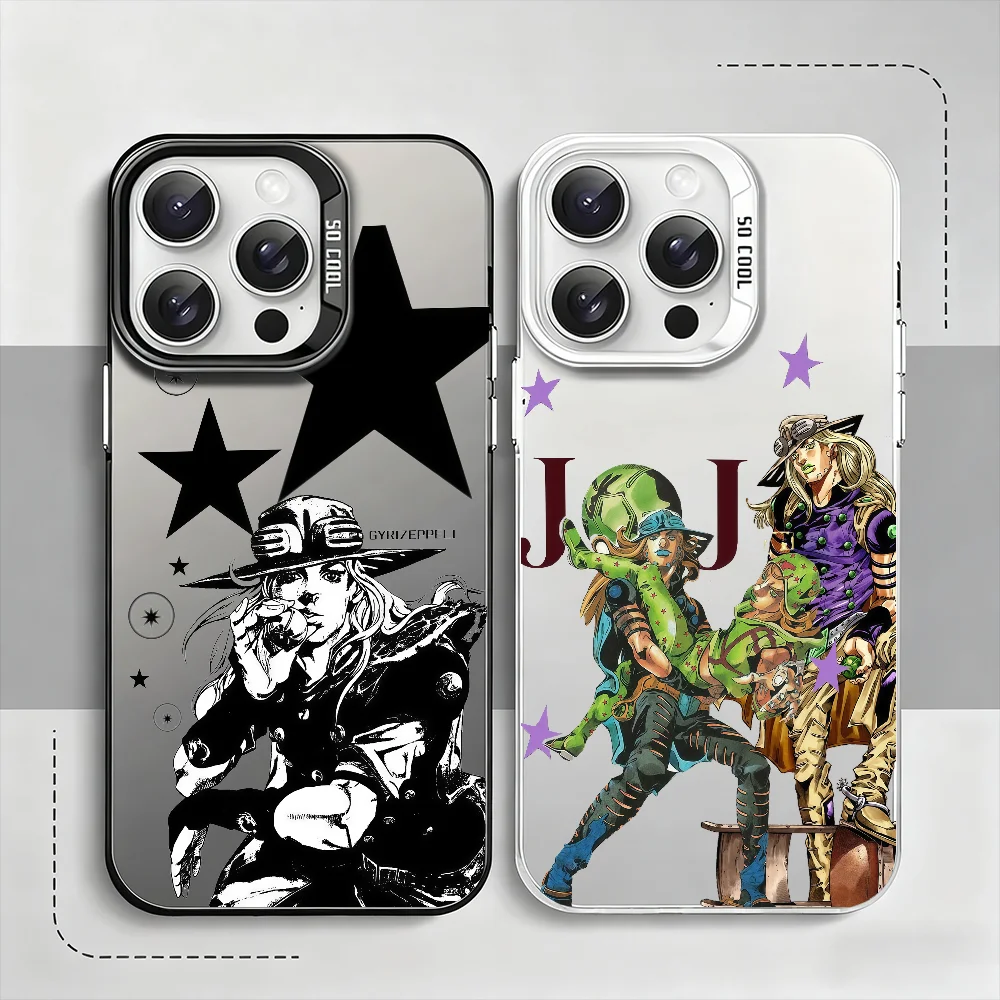 

Anime Gyro Zeppeli jojo phone case For iPhone 12 11 13 14 15 16 17 Max Pro Plus Mini Protective IMD Color Cover