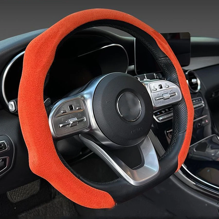

5D Sport Style Suede Car Steering Wheel Covers Booster Cover For Li Auto Inc. L9 L8 L7 L6 i6 i8 MEGA 38cm Anti-slip Accessories