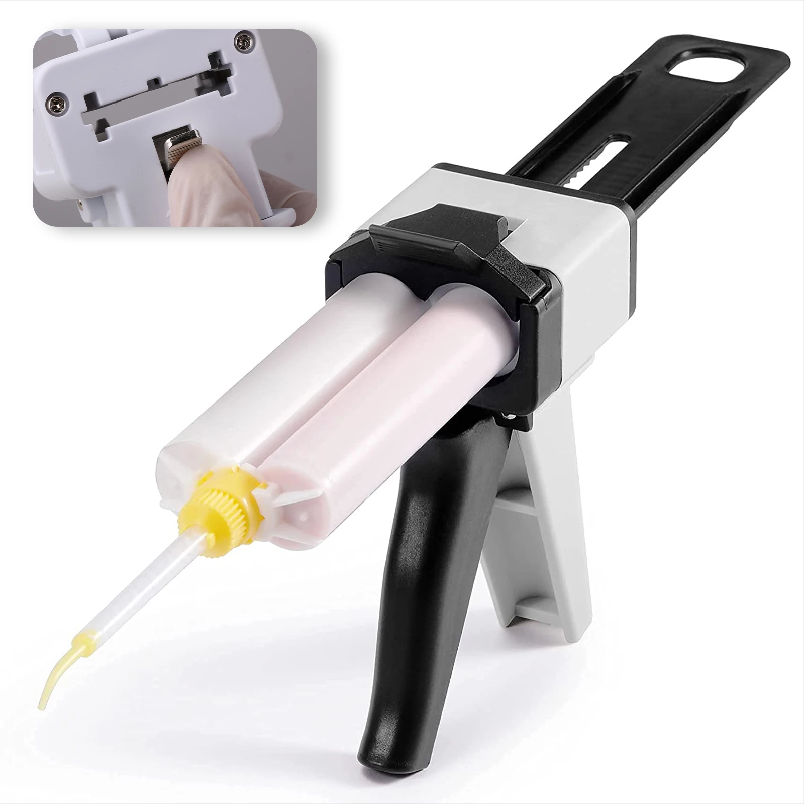 50/100 szt. Końcówki do mieszania dentystycznego 1:1 Dental końcówki silikonowe pistolet drukujący końcówki do mieszania materiały dentystyczne artykuły dentystyczne rurka mieszająca