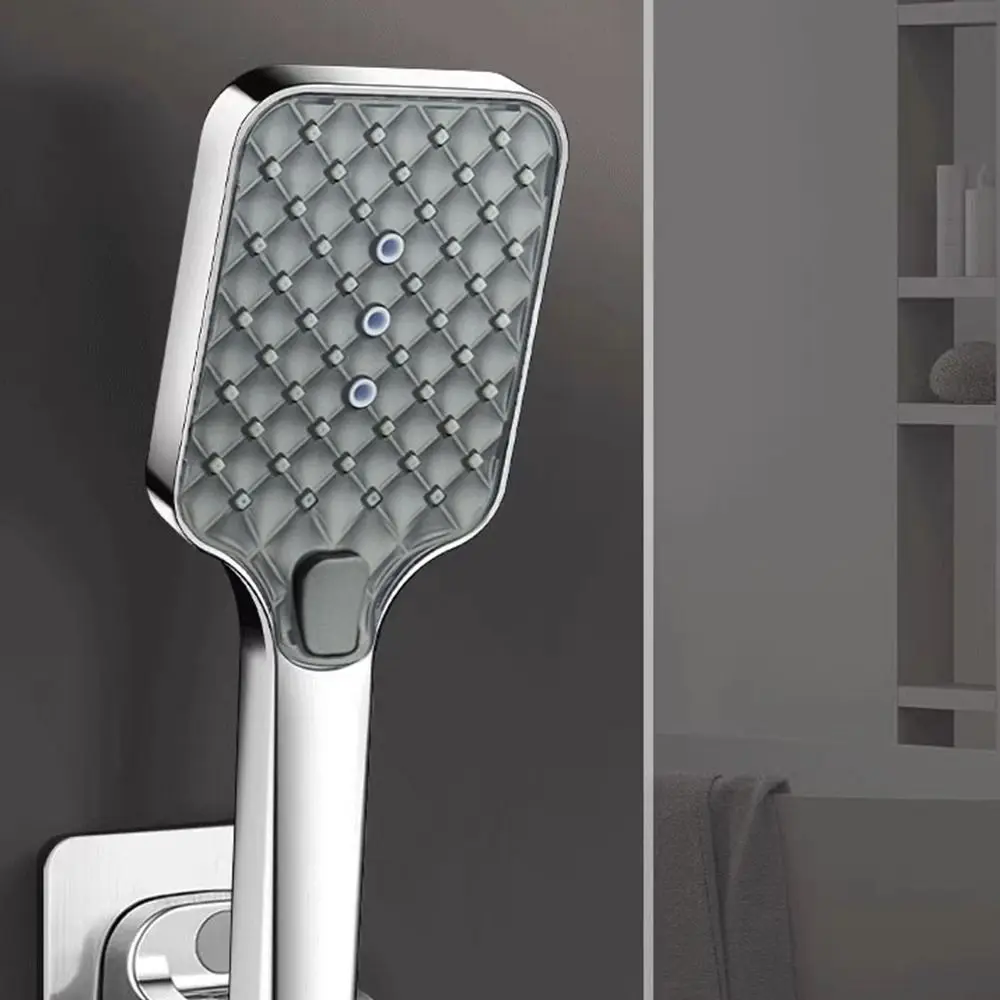 

4 Modes Adjustable Shower Head Pressure Boost Water-saving Sprinkler Handheld Square Sprayer Nozzle Bathroom Accessories