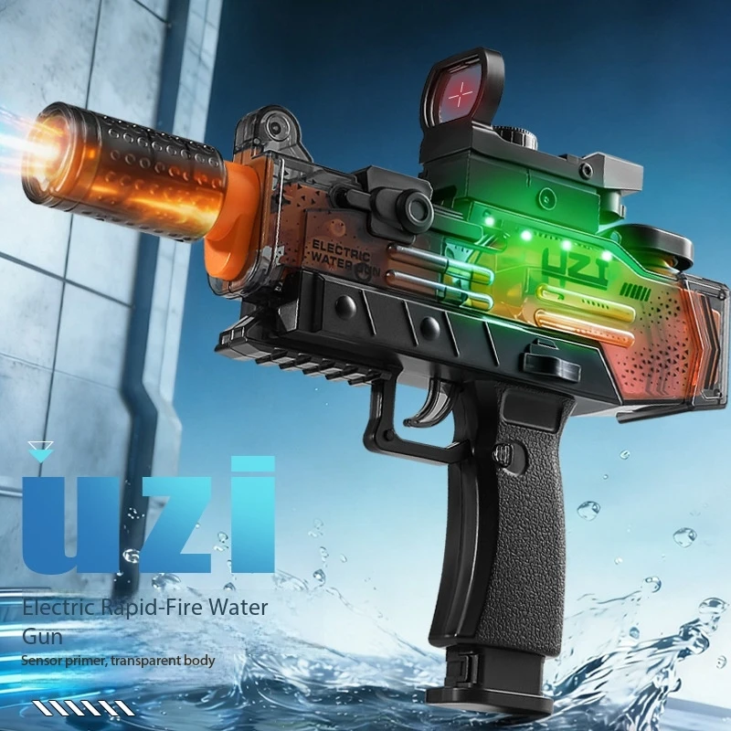UZI Water Gun Toy Swimming Pool Play Water Adult Shots Games Toy Outdoor Games High Pressure Water Gun Summer Outdoor Beach Toys