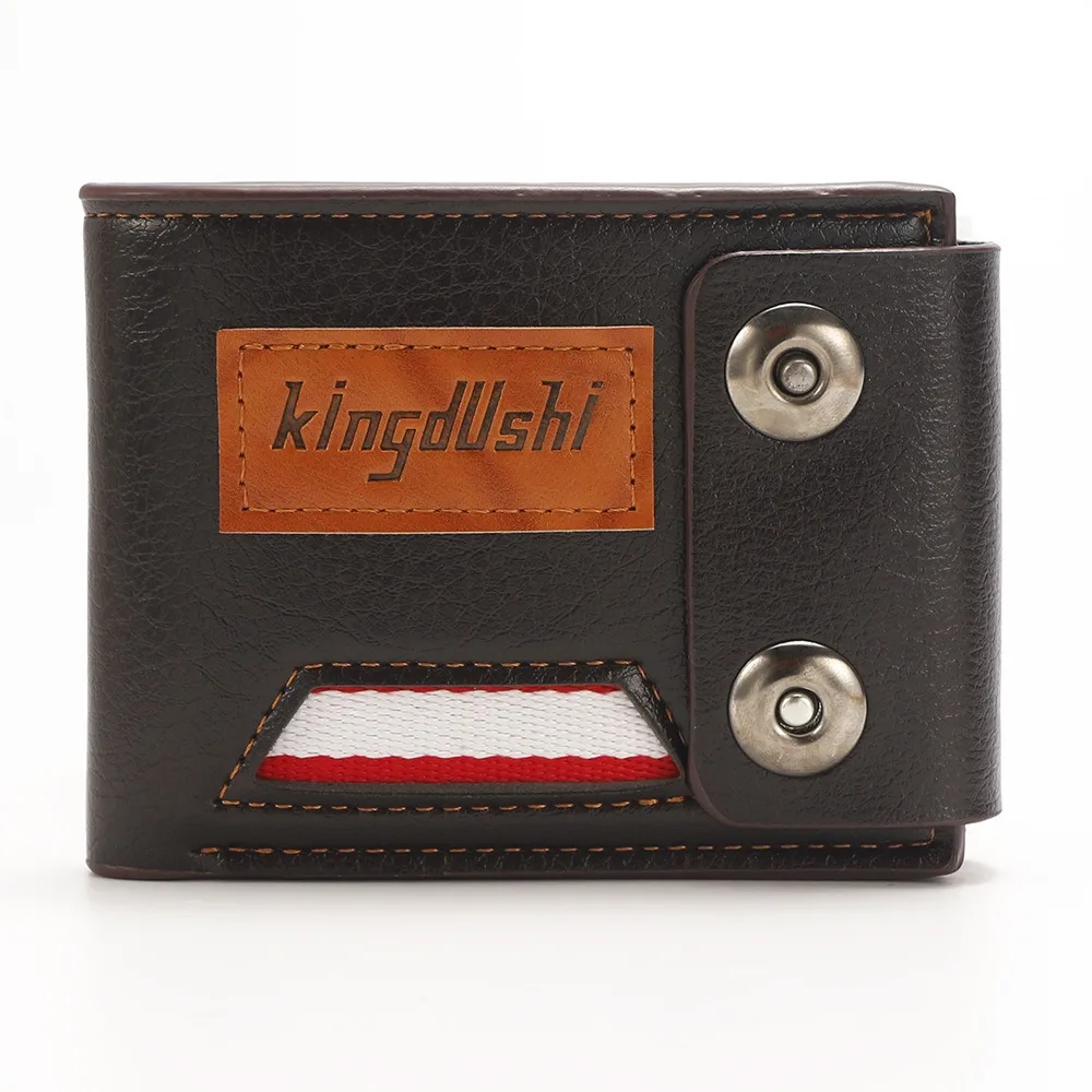 Große Kapazität Männliche Kurze Brieftasche Anti-Diebstahl Zipper PU Leder Karte Halter Koreanischen Stil Magnetische Schnalle Einfarbig Karte Tasche