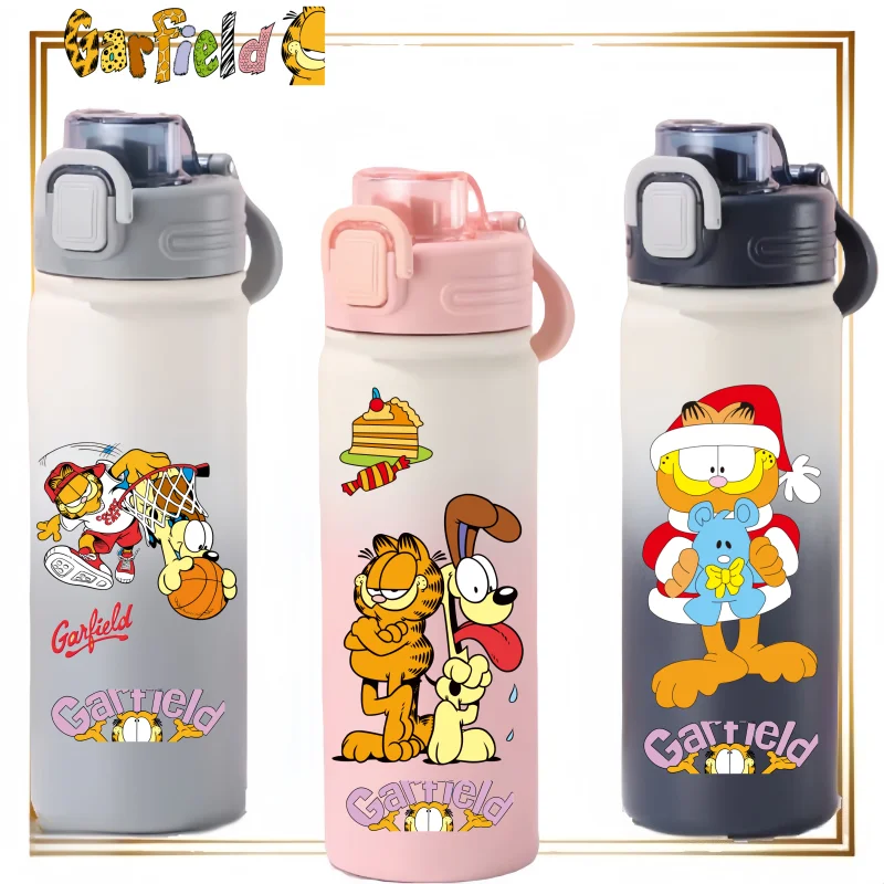 

Garfield Gradient Vacuum Mug Insulated Coffee Cups 316 Stainless Steel Drinking Glass Portable Sports Kettle 580 Ml Anime Cup