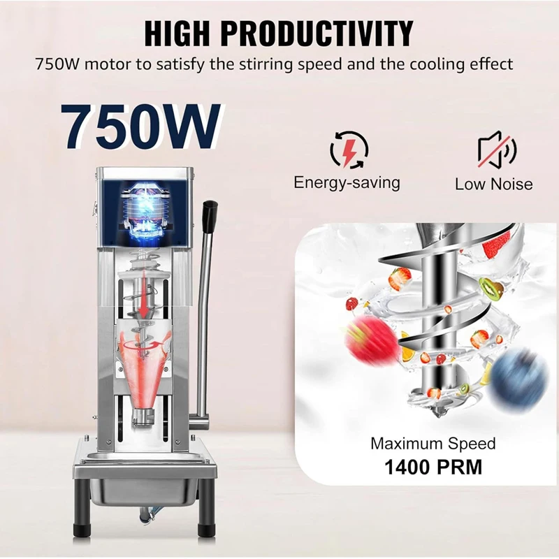 

Fully Automatic with Cleaning 110V/220V 750W Ice Cream Mixing Machine Ice Cream Mixer Machine Ice Cream Blender