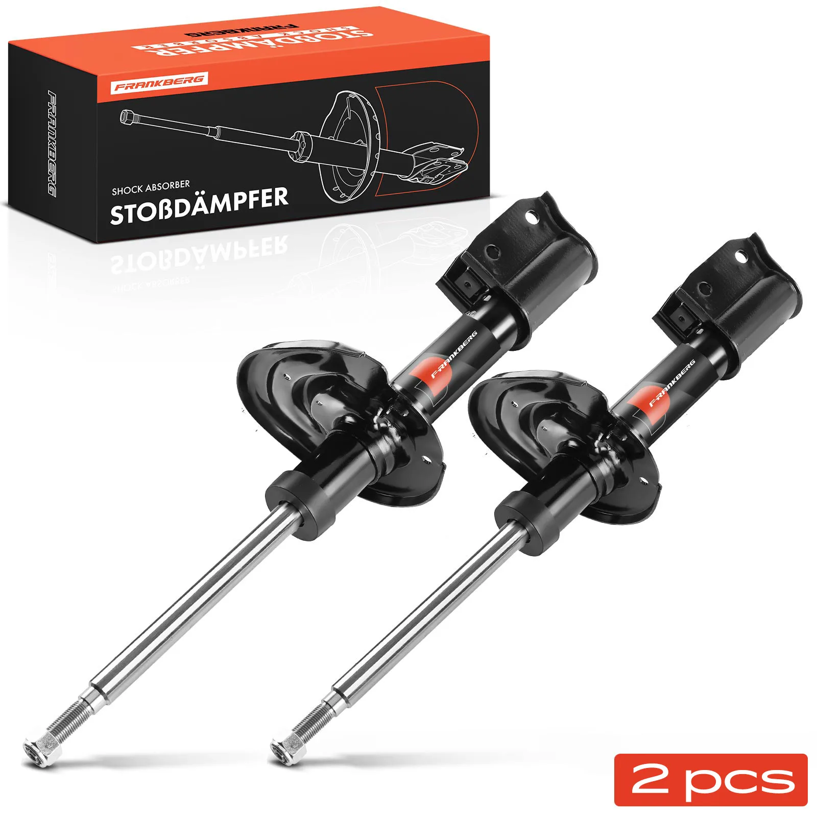 Frankberg 2x schokdemper vooras voor Dacia Dokker Express KE Lodgy JS Renault Dokker Bj vanaf 2012 543020964R 543026803R
