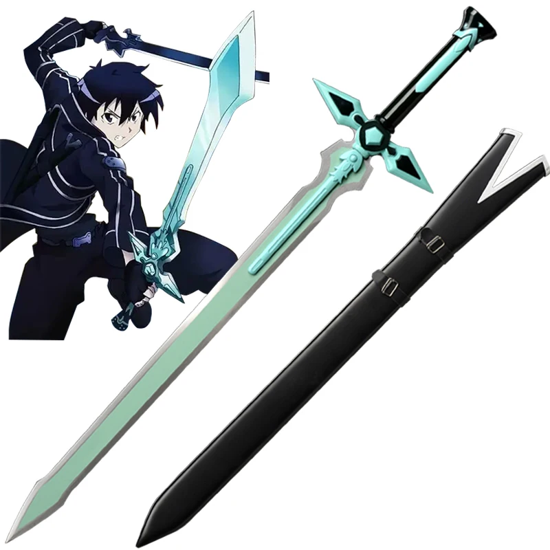 For Anime Kirito Kirigaya Dark Repulser Sword Leather Sheath Cosplay Decorative No Sharp Green