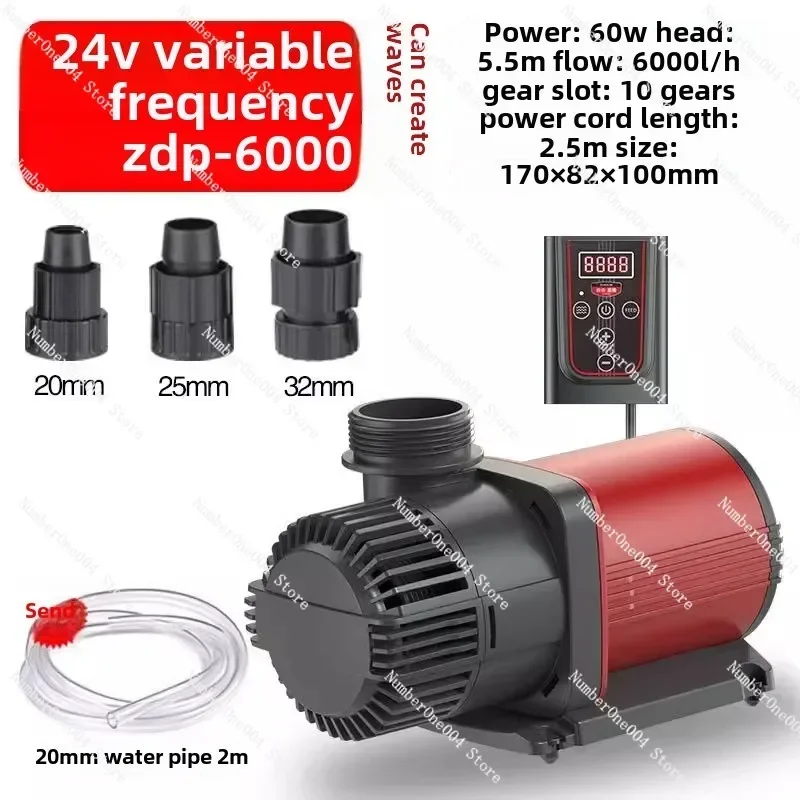 Variable Frequency Water Pump Ultra-quiet Fish Tank Pump Low Voltage and Power Saving DC Diving Cycle Amphibious