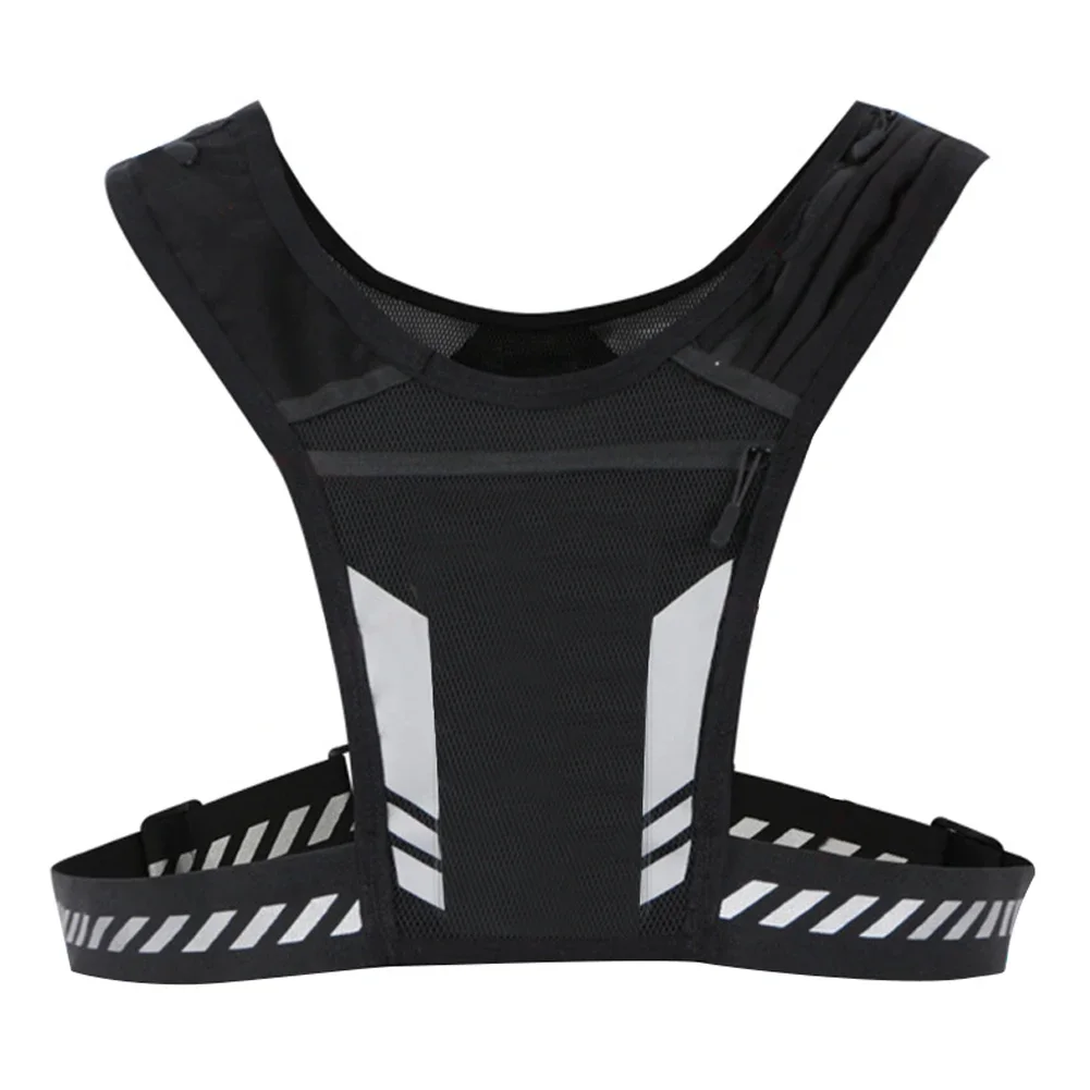 Reflective Hydration Backpack Mesh Breathable Vest Harness Bag Lightweight Elastic Women Men Large Capacity for Jogging Fitness