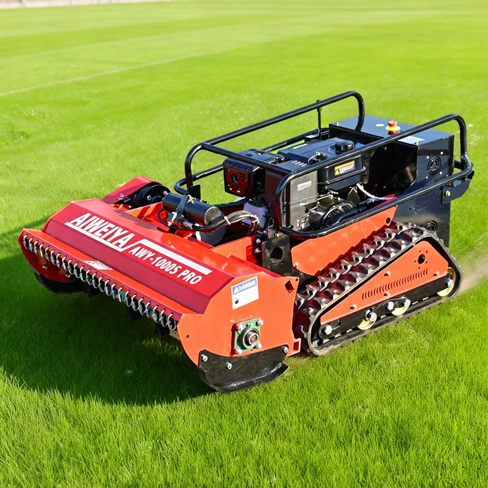 Customized Remote Control Flail Mower long-endurance diesel export mulcher with large fuel tank for all-day non-stop mulching