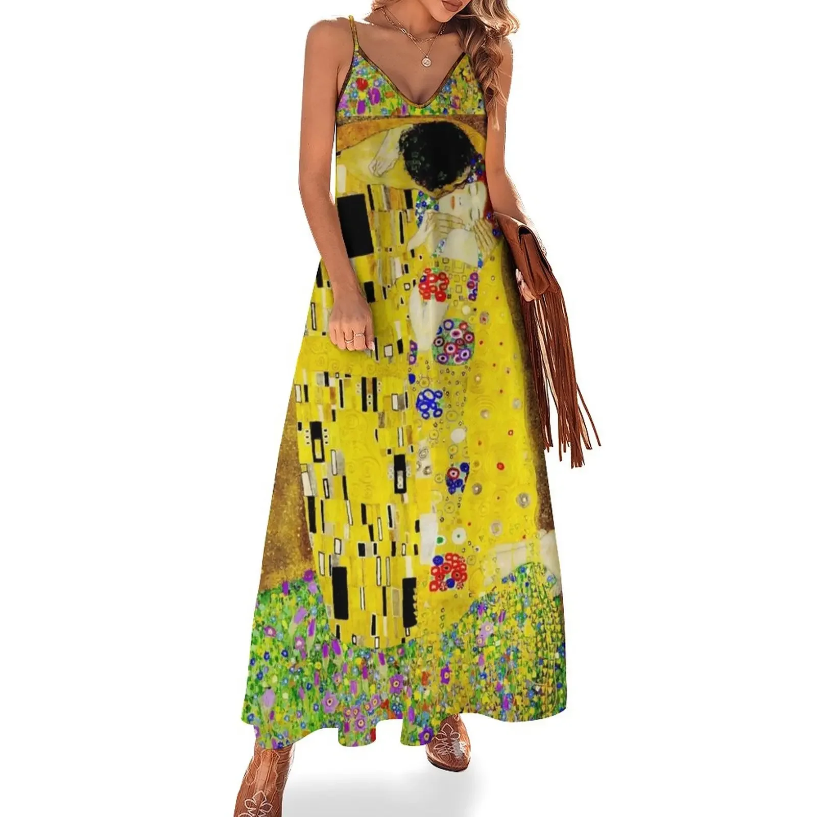 

The Kiss by Gustav Klimt|Liebespaar - The Lovers Sleeveless Dress Woman fashion long sleeve dresses sexy dress for women