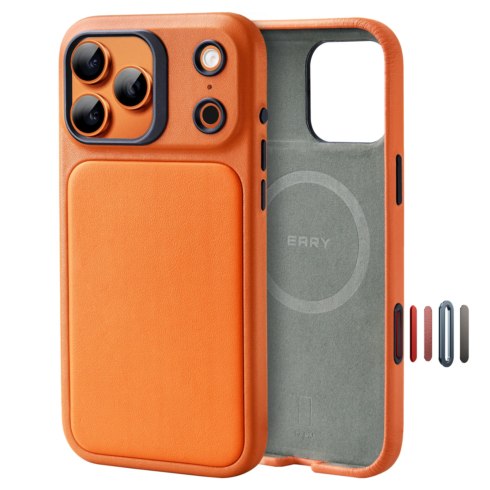

Oatsbasf Genuine Leather Phone Case for iPhone 17 Pro Max / 17 Pro Drop Protection Phone Cover Can Snap on Magsafe Accessories