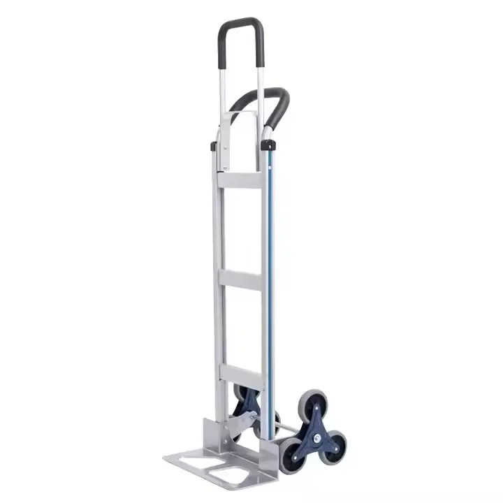 

All Aluminum Material Climbing Airport Luggage Hand Trolley Cart 6 Wheels Shopping Hand Truck 150KG Max Loading