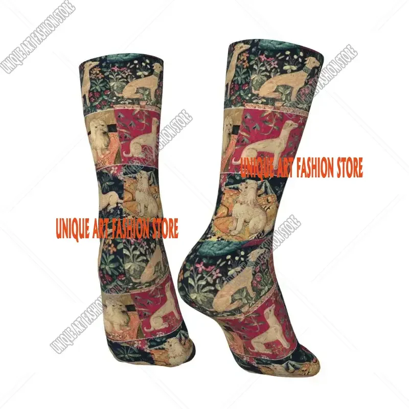 Medieval Greyhound Men Women Male Crew Socks Unisex Funny Whippet Sighthound Dog Spring Summer Autumn Winter Dress Sock
