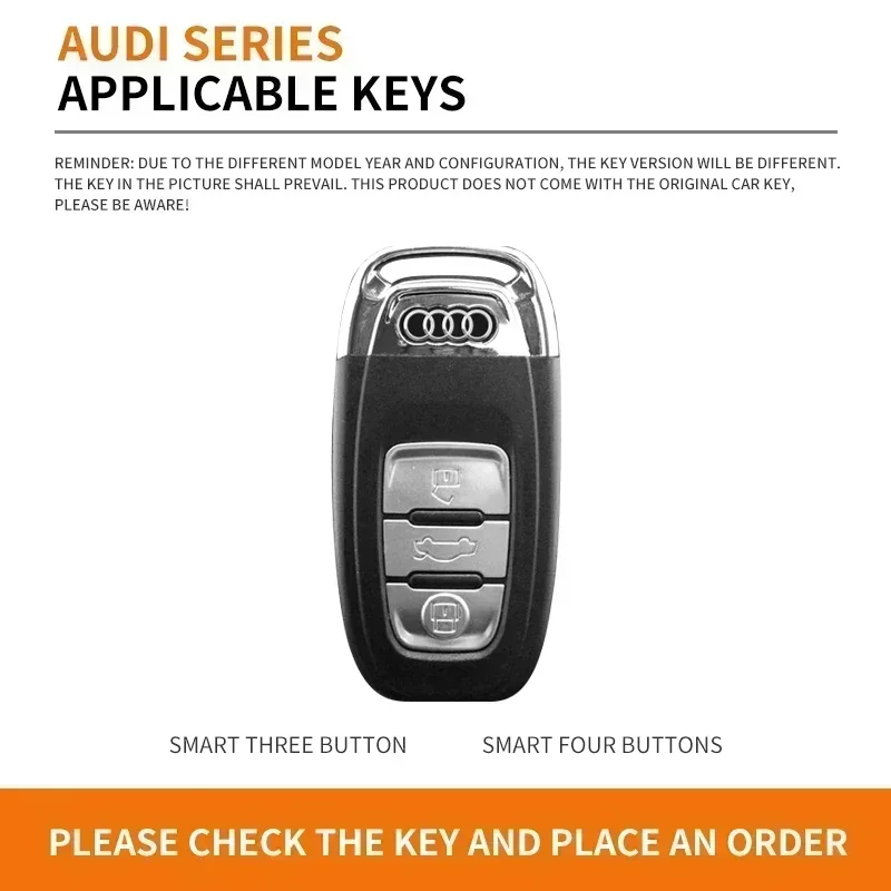 Soft TPU Car Key Case Cover Shell for Audi A1 A3 8V A4 B8 B9 A5 A6 C7 A7 A8 Q3 Q5 Q7 S4 S6 S7 S8 R8 TT Keychain Auto Accessories
